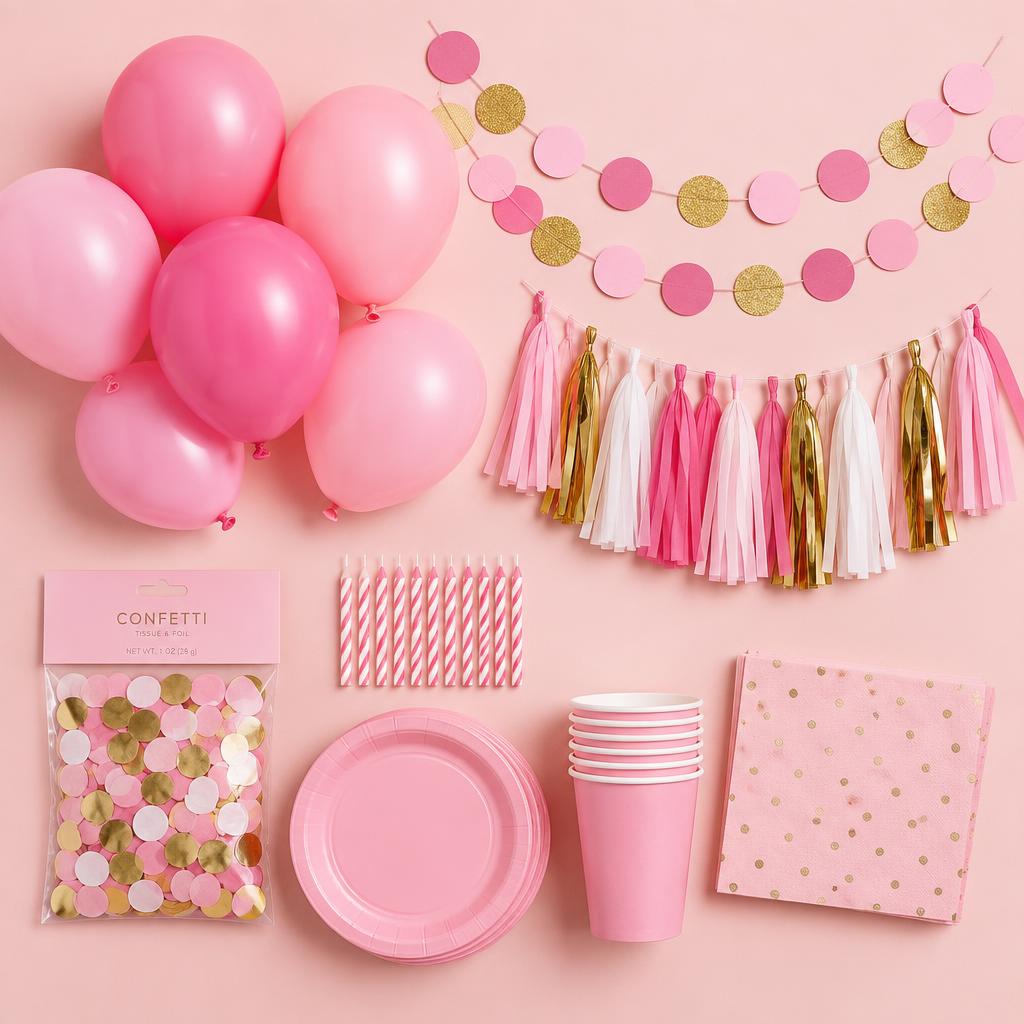 Kit Festa Completo Rosé & Dourado